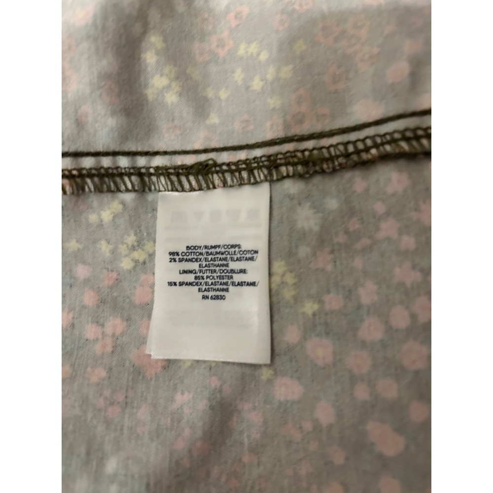 Lands' End Skort Women' 12P Calico Floral Green Cottagecore Country Girl Green - Picture 14 of 16